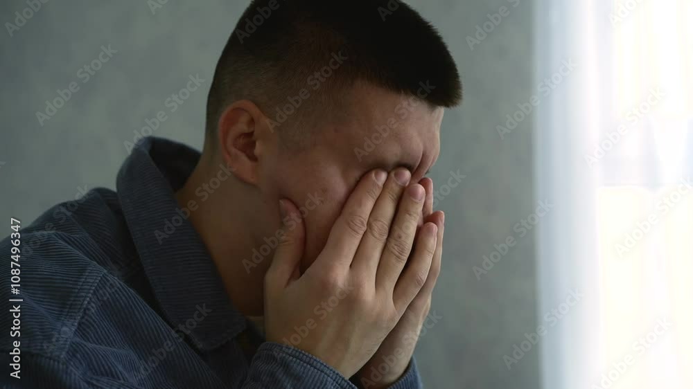 A young guy's eyes hurt from working at the computer for a long time.
The effect of the computer on vision.
The eyes of an IT specialist are watery.
Vision, IT specialist, work, Internet, office A young guy's eyes hurt from working at the computer for a long time.
The effect of the computer on vision.
The eyes of an IT specialist are watery.
Vision, IT specialist, work, Internet, office