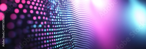 Wallpaper Mural Abstract Neon Lightscape: A Symphony of Pink and Blue Torontodigital.ca