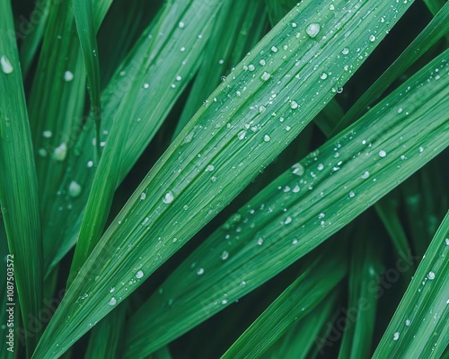 Raindrops clinging to a spider web among grass blades, natural macro shot, outdoor serenity