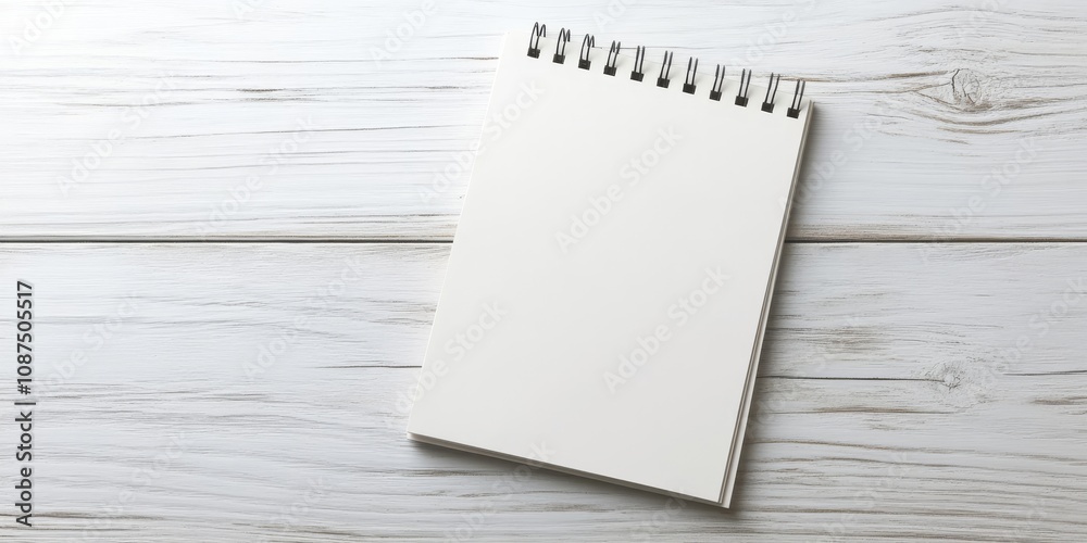 Blank notepad resting on a white wood table, featuring an empty space ideal for notes. This blank notepad invites creativity and organization on a clean white wood table surface. Blank notepad resting on a white wood table, featuring an empty space ideal for notes. This blank notepad invites creativity and organization on a clean white wood table surface.
