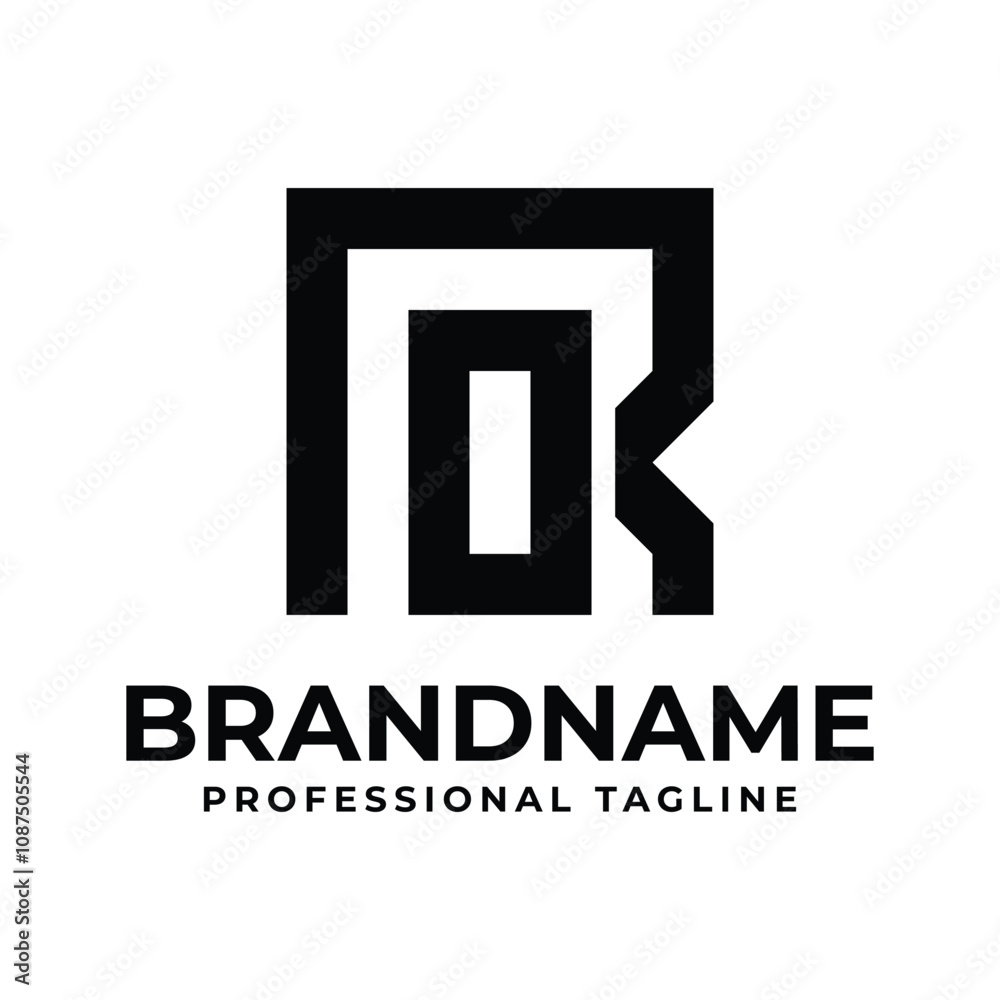 Fototapeta premium Letters RO Monogram Logo, suitable for any business with OR or RO initials