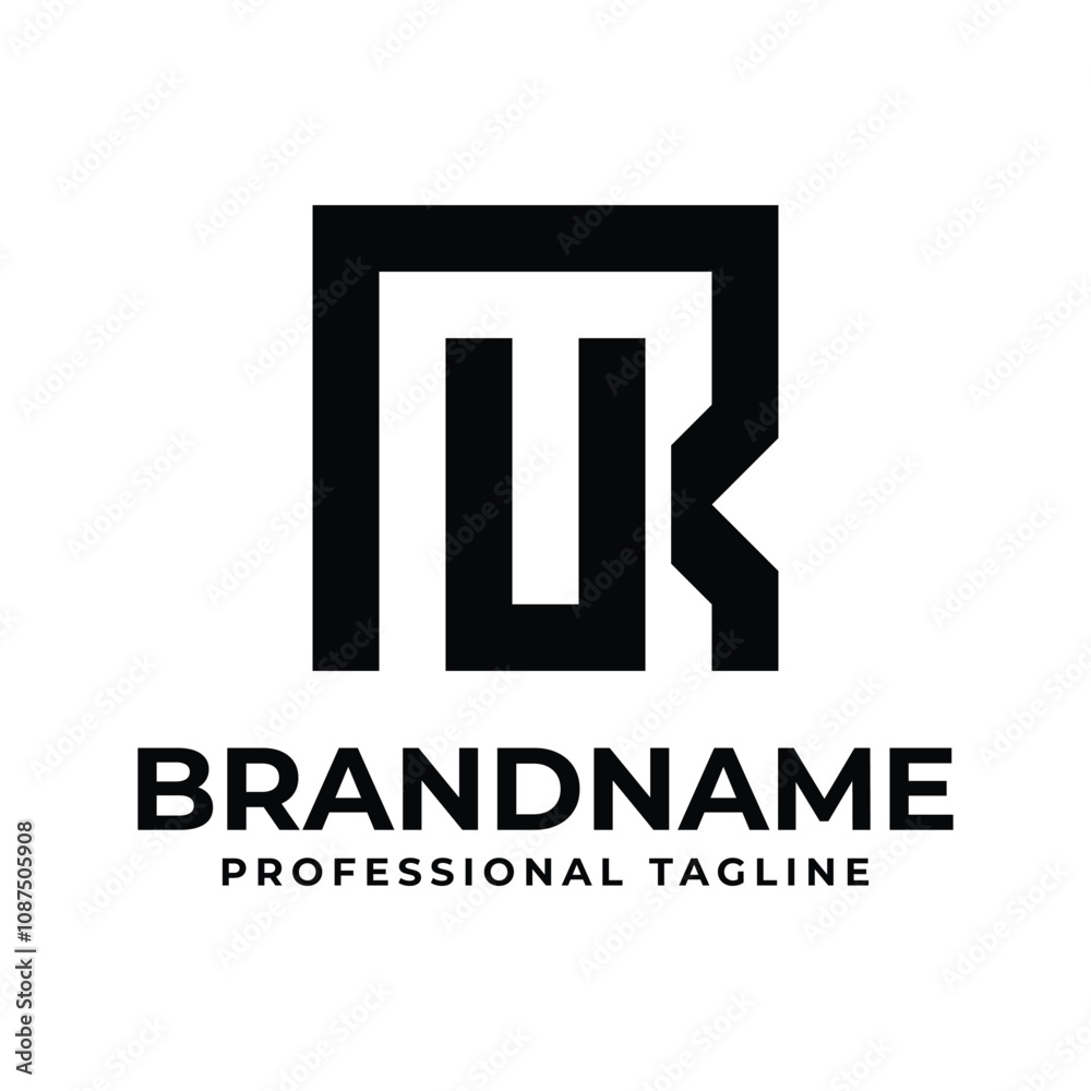 Fototapeta premium Letters RU Monogram Logo, suitable for any business with UR or RU initials