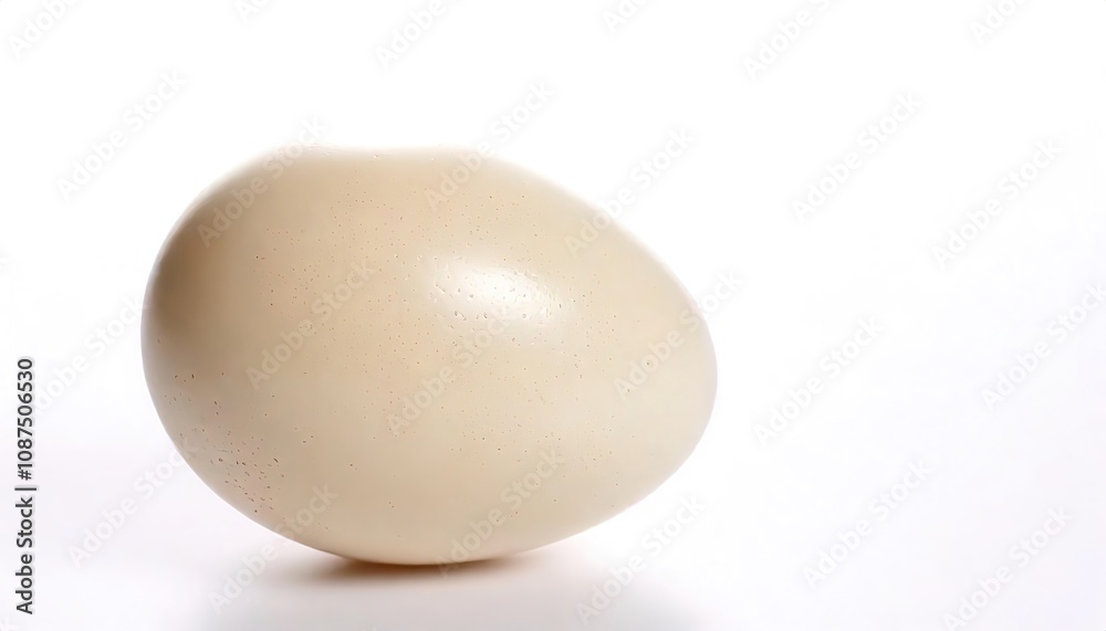 common ostrich - Struthio camelus - is a species of flightless bird native to Africa. tallest and heaviest bird species in the world. large shiny egg. isolated on white background with copy space common ostrich - Struthio camelus - is a species of flightless bird native to Africa. tallest and heaviest bird species in the world. large shiny egg. isolated on white background with copy space
