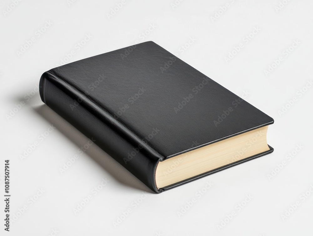 A closed black book with a smooth cover, symbolizing knowledge and literature. A closed black book with a smooth cover, symbolizing knowledge and literature.