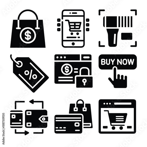 Set of E-commerce Icons – Modern, Minimalist & Versatile Designs