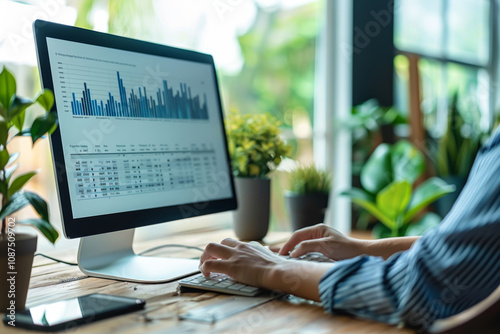 person reviewing a detailed budget spreadsheet financial planning and analysis