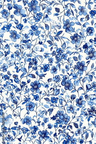 Charming Floral Wallpaper with Soft, Subtle Tones
