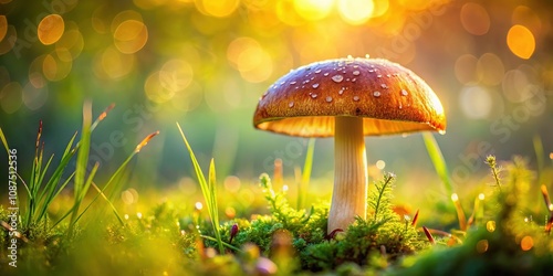 Wallpaper Mural A breathtaking, unedited mushroom in a natural meadow. Torontodigital.ca