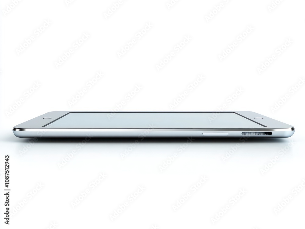 A sleek smartphone viewed from the side, showcasing its slim design and touchscreen interface. A sleek smartphone viewed from the side, showcasing its slim design and touchscreen interface.