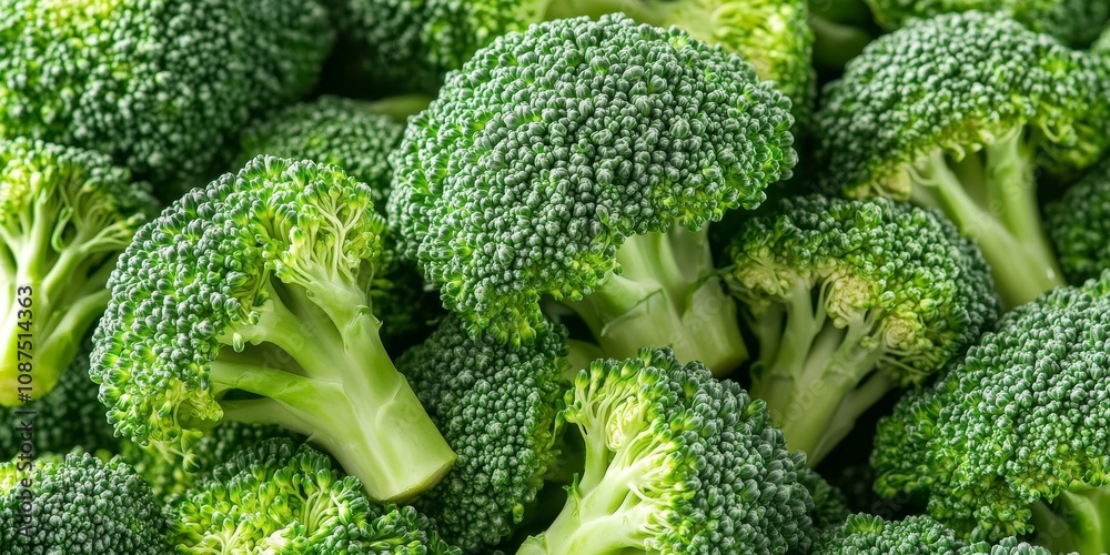Close up of fresh broccoli isolated on a white background, showcasing the vibrant green color and unique texture of broccoli, perfect for food related designs featuring broccoli. Close up of fresh broccoli isolated on a white background, showcasing the vibrant green color and unique texture of broccoli, perfect for food related designs featuring broccoli.