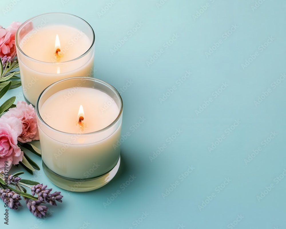 Creating candles infused with dried herbs, handmade, botanical charm Creating candles infused with dried herbs, handmade, botanical charm