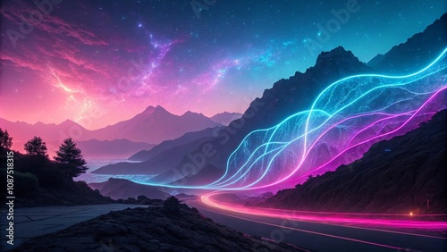The vibrant 4K abstract wallpaper featuring cosmic hues