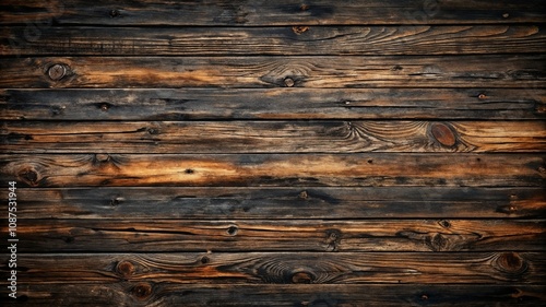 Weathered ebony wood surface with rustic texture background and copy space for design