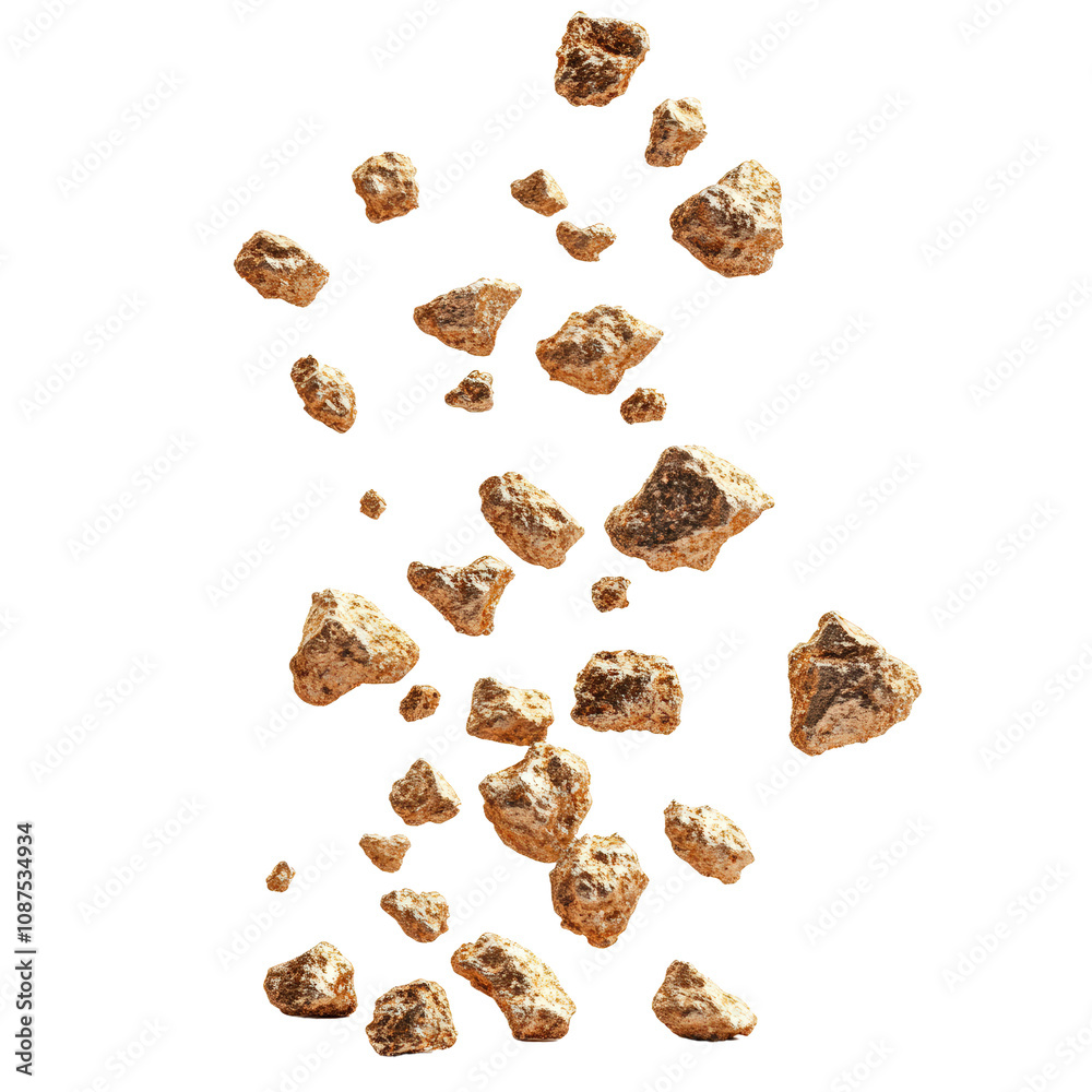 Close-up of copper nuggets isolated on white background. Close-up of copper nuggets isolated on white background.