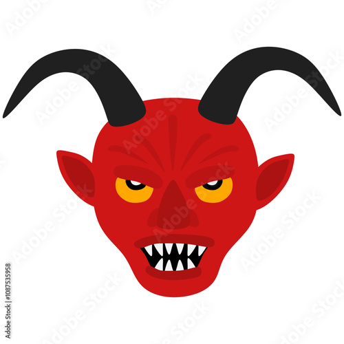 krampus head isolated