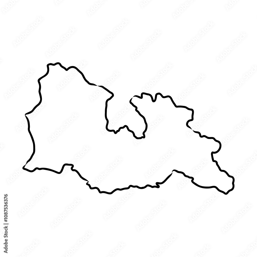 Doodle Map of Georgia map, vector sketch Doodle Map of Georgia map, vector sketch