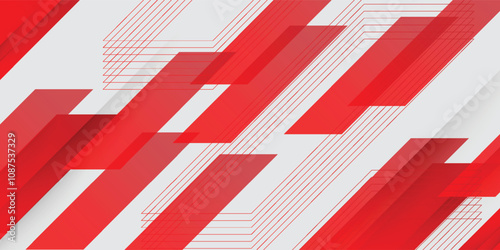 Red white professional geometric background design. modern background vector illustration