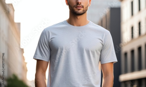 Melange gray shirt features a classic crew neck and a soft texture, perfect for casual outings. Its versatile color complements any outfit, ensuring a stylish look.