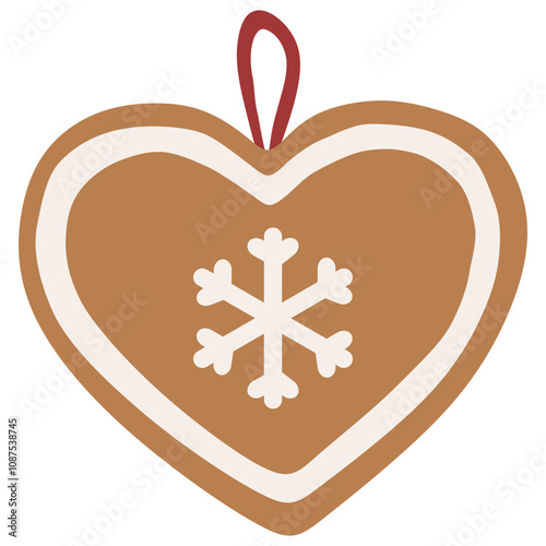 gingerbread heart cookie ornament