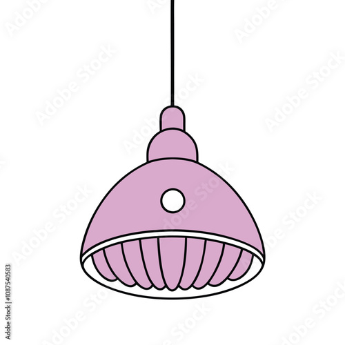 Simple Hanging Lamp Vector Illustration - Line Drawing, Cartoon, Clipart, and Line Art Design

 photo