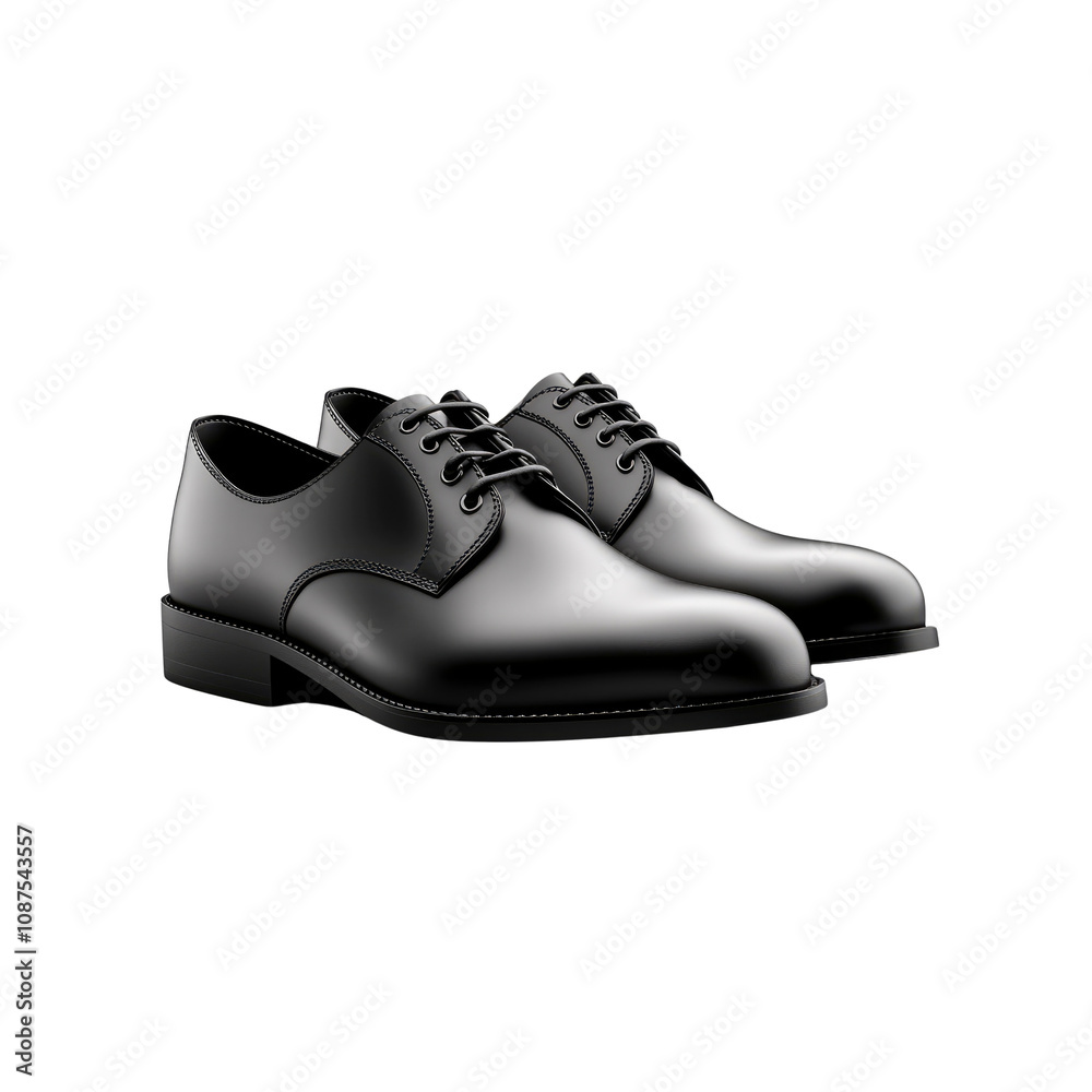 Elegant Black Leather Oxford Shoes - Pair of Formal Men's Dress Shoes Elegant Black Leather Oxford Shoes - Pair of Formal Men's Dress Shoes