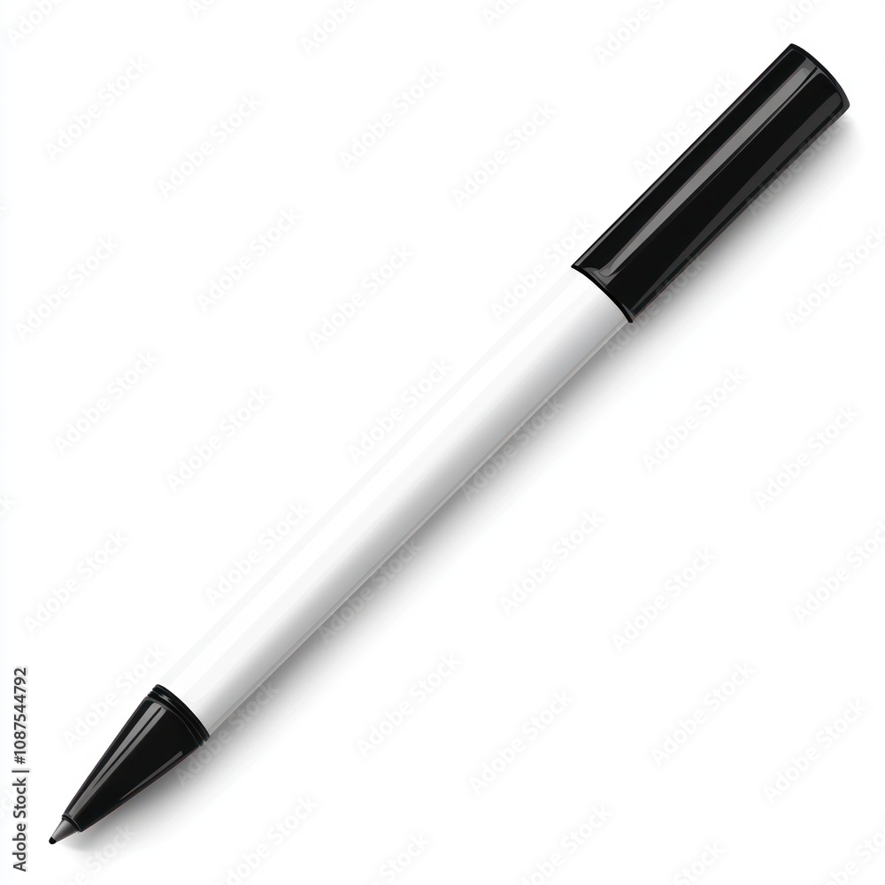 A black and white pen designed for writing. A black and white pen designed for writing.