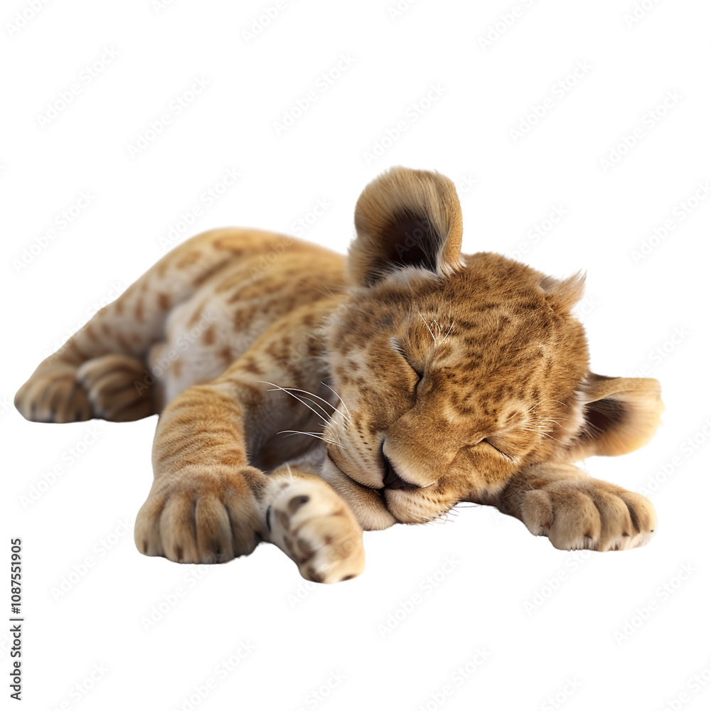 Obraz premium Sleeping Lion Cub