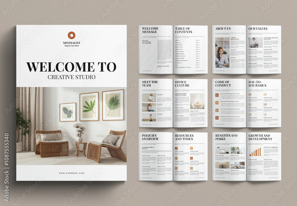 Packet Layout Design Welcome Packet Template Design Layout Stock Template | Adobe Stock