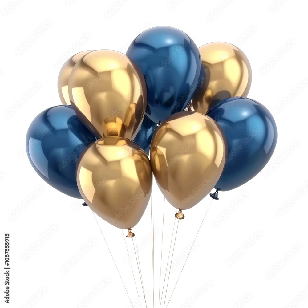 Blue and Gold Balloons Blue and Gold Balloons