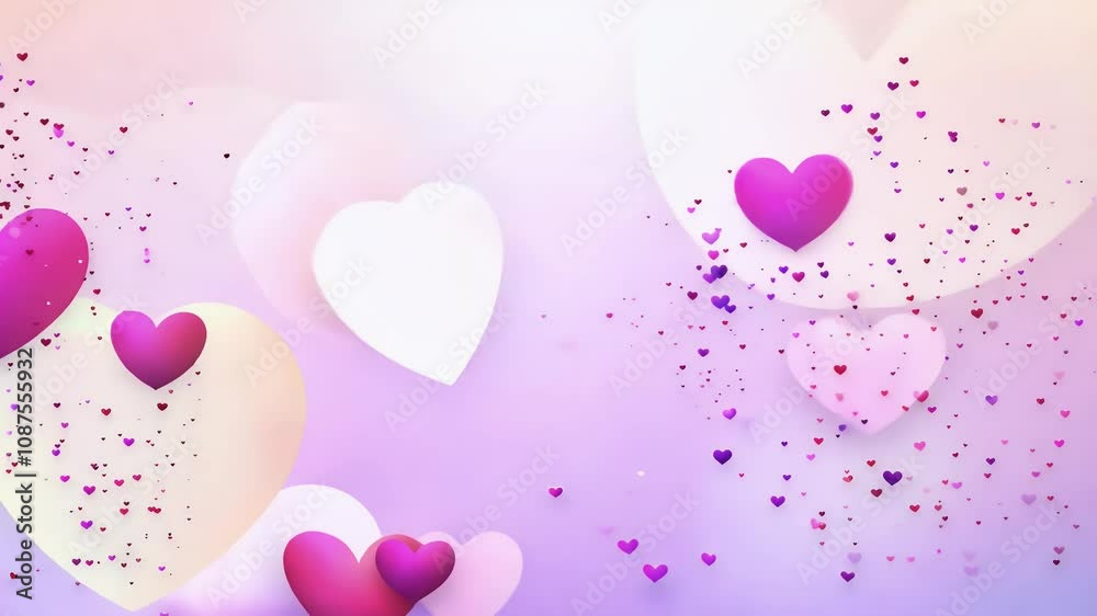 content any video requiring soft celebratory dreamy visual hd fantasy symbol happy heart shape card nubes banner celebration graphic february 14 party valentine flying bright layout