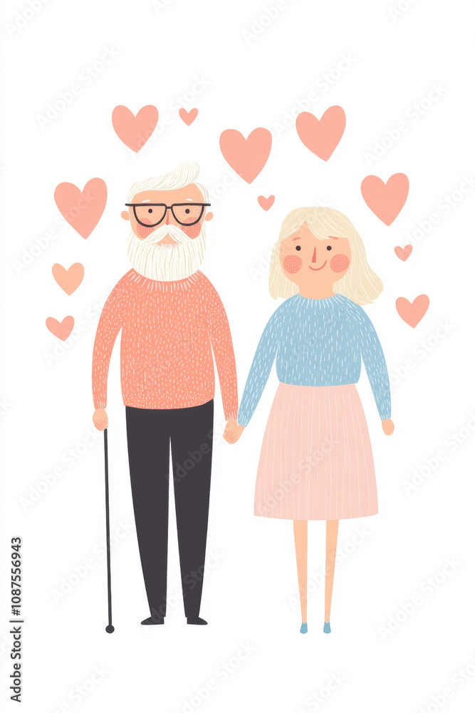 Image of an elderly married couple. Grandparents love each other Image of an elderly married couple. Grandparents love each other