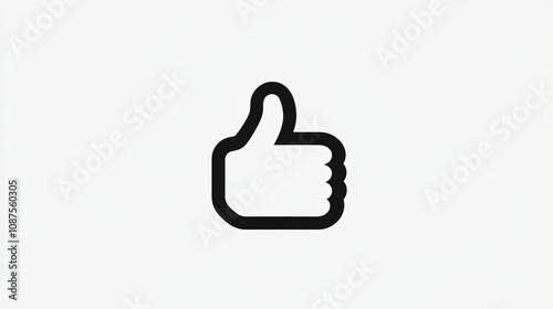 A simple black thumbs up icon on a white background.