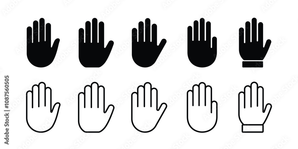 Hand icon set. Hand sign and symbol. Hand gesture Hand vector icon for web and mobile apps. Hand icon set. Hand sign and symbol. Hand gesture Hand vector icon for web and mobile apps.