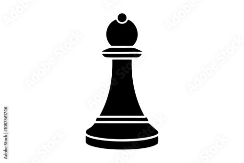 Minimal Chess Pawn Shape - Modern Chess Piece Vector Design