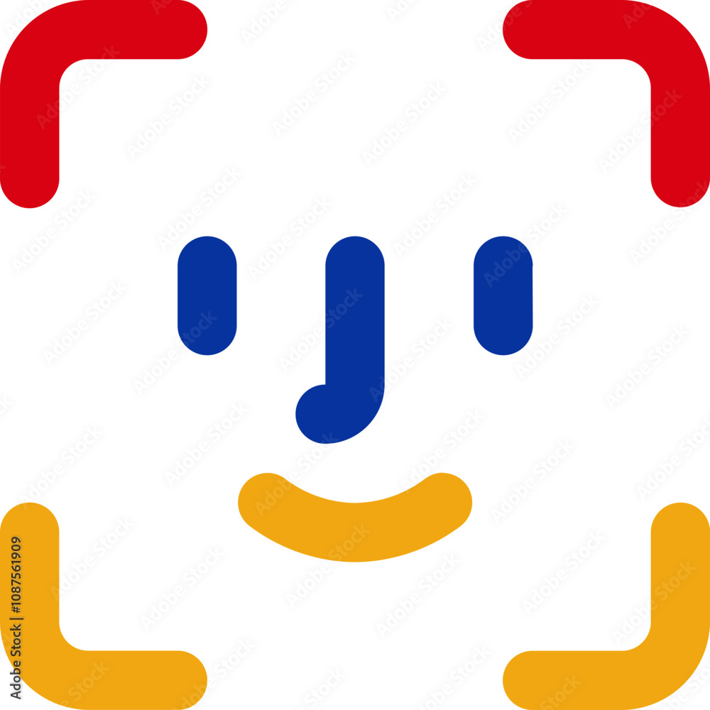 Armenia flag on Face ID outline icon