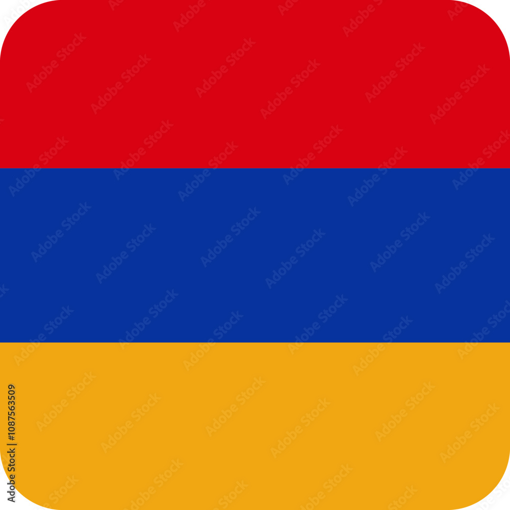 Fototapeta premium Armenia Flag Square Icon