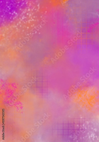 Obraz na płótnie Multicoloured, magical sink, orange, purple, cute, beautiful water, colour backg