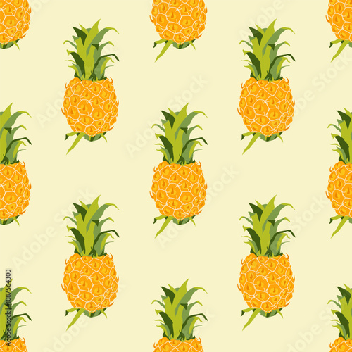 Seamless pattern abstract pineapple for prints, wallpaper, textiles, packaging.