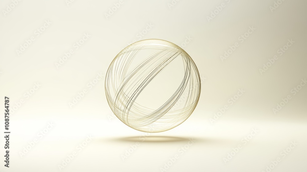 A transparent sphere with swirling lines inside, casting a soft shadow on a white background. A transparent sphere with swirling lines inside, casting a soft shadow on a white background.
