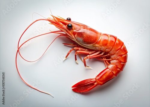 Wallpaper Mural Fresh Cooked Red Shrimp Isolated on White Background for Culinary and Seafood Photography Torontodigital.ca