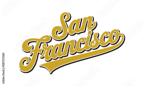 San Francisco hand drawn vector text