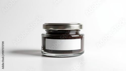 A luxurious imperia caviar jar mockup featuring a glossy metallic lid and elegant minimalistic label.