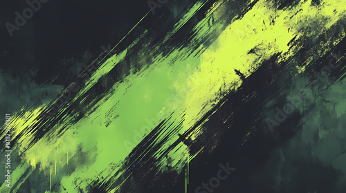 Wallpaper Mural An abstract minimalist background is used, black and green colors, pastel painting technique. Minimalist Modern Art. Illustration Torontodigital.ca