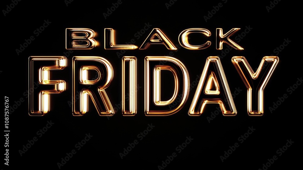 Glowing Gold Black Friday Sale Announcement Glowing Gold Black Friday Sale Announcement