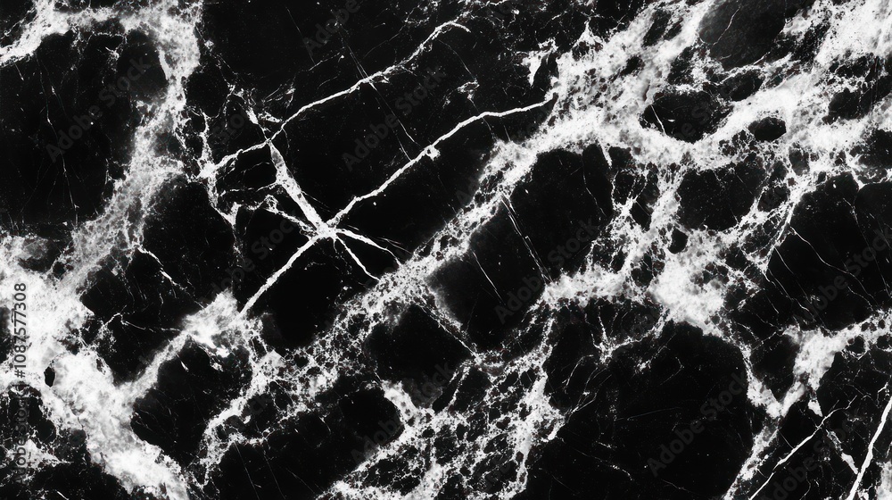 Black Marble Texture With White Veins Design Black Marble Texture With White Veins Design