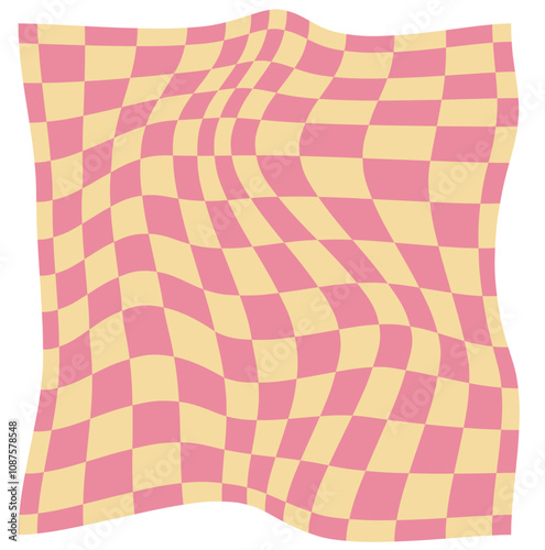 Psychedelic checkerboard poster