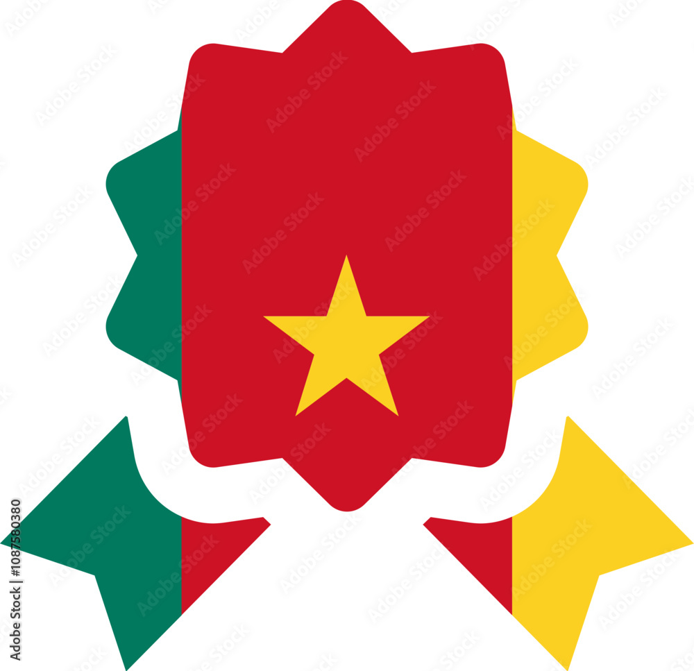 Cameroon flag on Certificate Icon