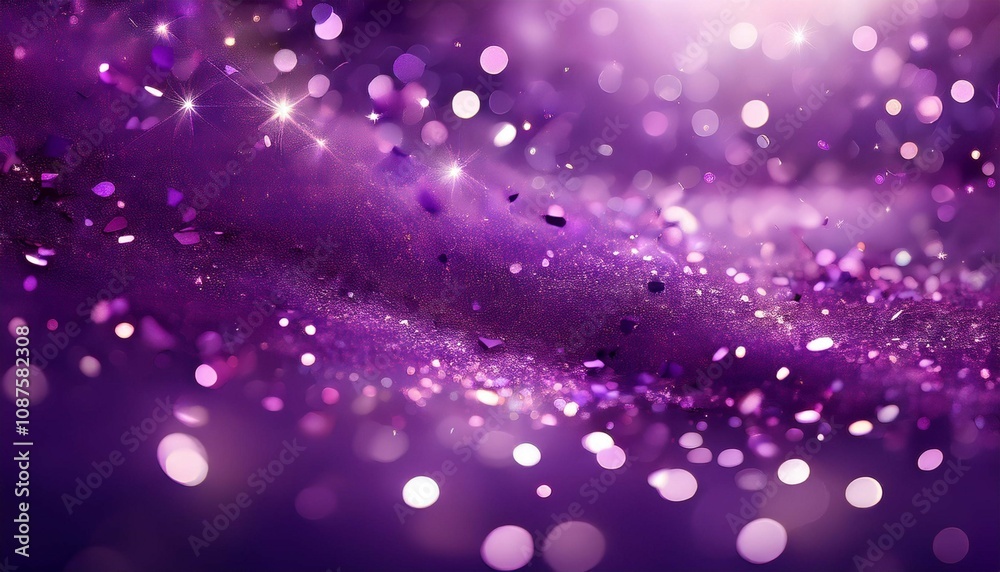 Fototapeta premium abstract purple glitter sparkle confetti background