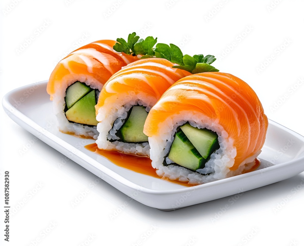 Scrumptious Salmon Sushi Rolls - A Culinary Delight Scrumptious Salmon Sushi Rolls - A Culinary Delight