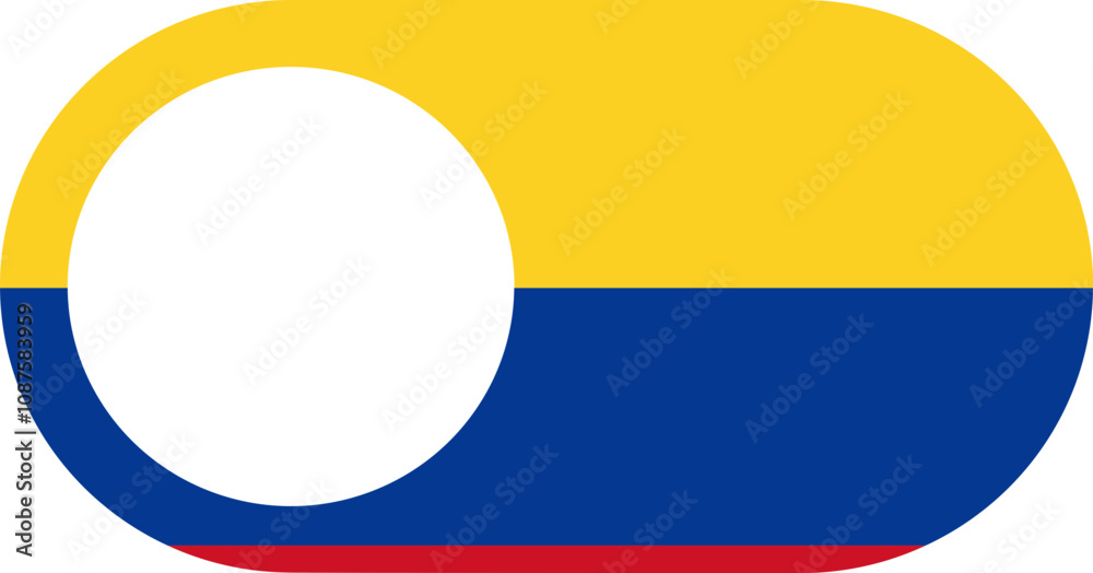 Obraz premium Switch Off Icon of Colombia Flag